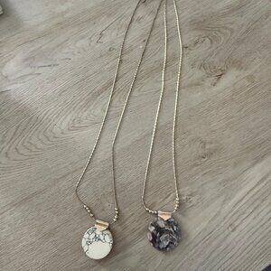 TWO LONG LAYERING NECKLACES